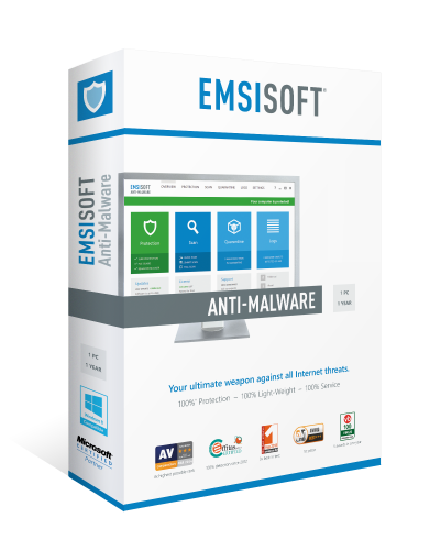 Emsisoft Anti-Malware 1 год 1 ПК, Электронная лицензия