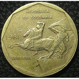 Колумбия 10 песо 1981 год