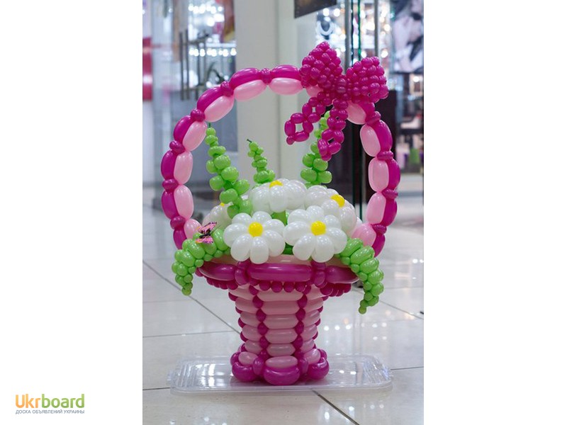 Фото 5. Цветы, букеты цветов и корзины с цветами из воздушных шаров