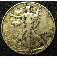 США 1/2 доллара 1942 год СЕРЕБРО