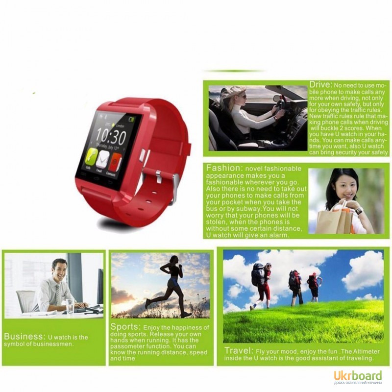 Фото 6. Uwatch U8 умные часы смарт Bluetooth на iOS или Android