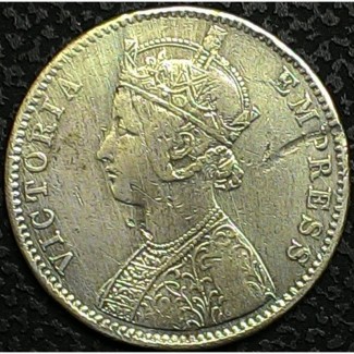 Британская Индия 1 рупия 1892 год СЕРЕБРО!!! НЕ ЧАСТАЯ