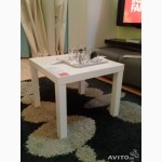 Стильный Придиванный столик, белый, черный LACK Икеа Ikea
