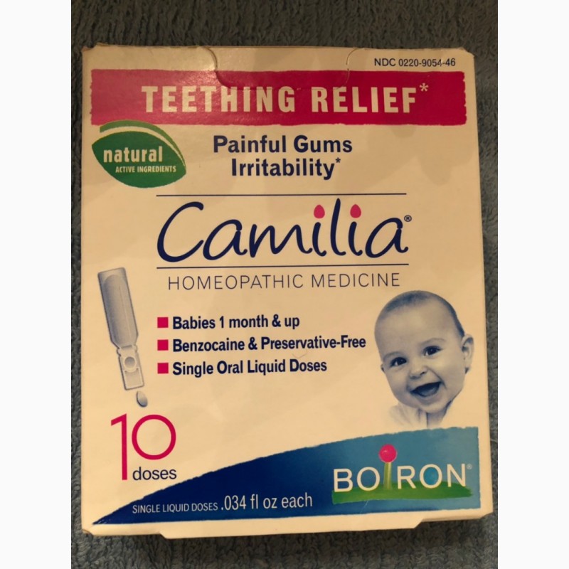 Фото 4. Camillia (BOIRON) средство для облегчения боли при прорезывании зубов