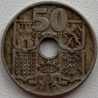 Испания 50 сантимов 1949 год А111