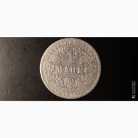 1 марка. 1875г. В. Германия. Серебро