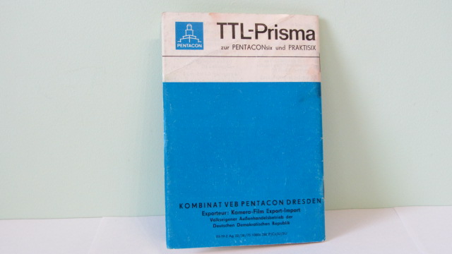 Фото 8. Инструкция по обслуживанию TTL-Prisma для фотоаппарата PENTAGON six TL и PRAKTISIX