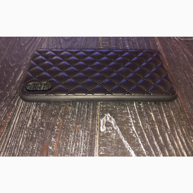 Фото 12. Чехол iPhone Quilted Leather Case iPhone XS Max X/Xs чорний еко-шкіра шалено мяка приємна