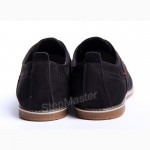 Туфли Clarks Black - натуральный нубук с перфорацией