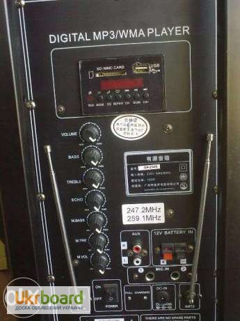Фото 4. Громкая акустика с радиомикрофонами DP-2305BT (Bluetooth/Радио/USB)