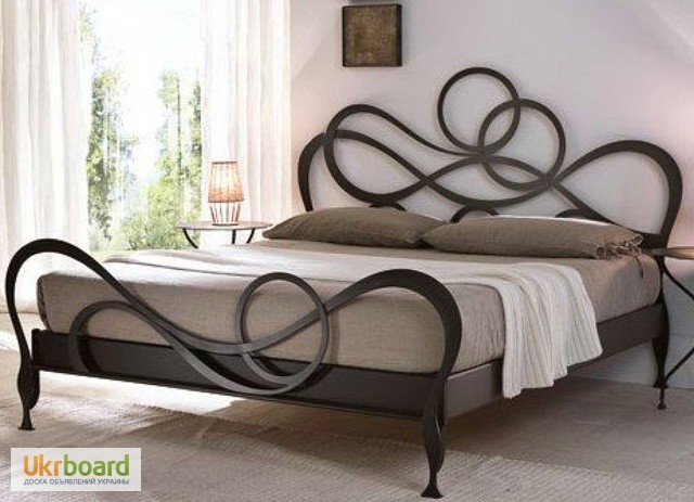Кровать кованая, оригинальный дизайн