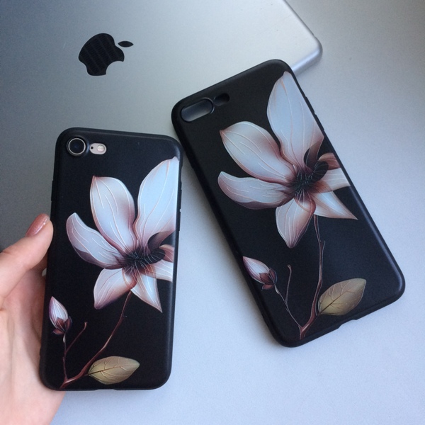 Чехол силиконовый «Цветок лотоса» на iPhone 5/5S/SE, 7/8plus