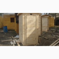 Деревянный туалет. Летняя душевая кабина. Туалет з душем