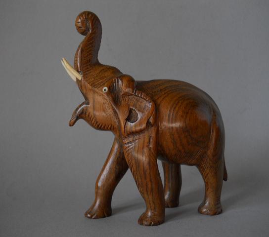 Фото 10. Винтажная деревянная статуэтка слона