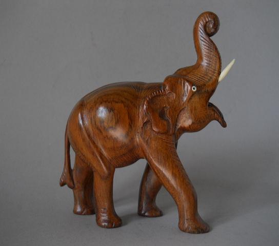 Фото 4. Винтажная деревянная статуэтка слона