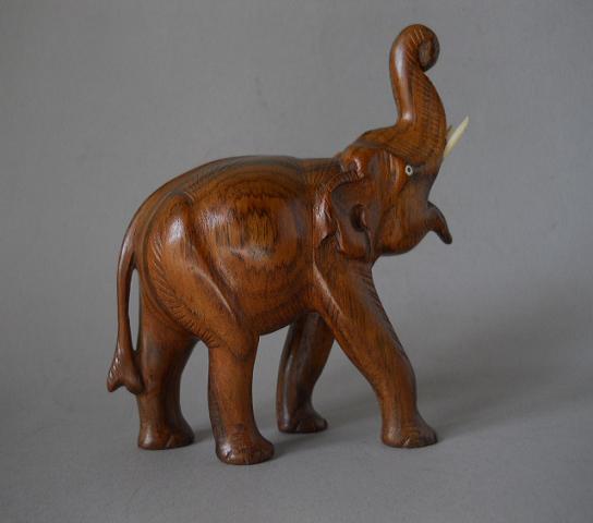 Фото 6. Винтажная деревянная статуэтка слона