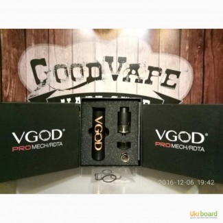 Механический мод Vgod Pro Mech + RDTA Kit (Черный) Clone