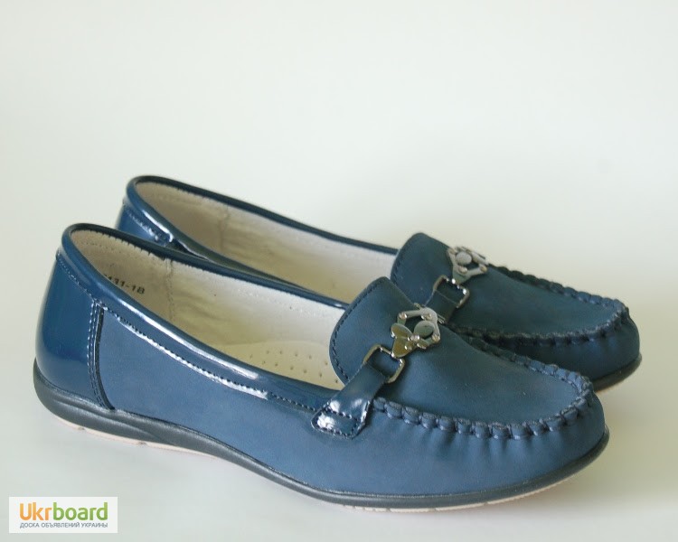 Фото 2. Мокасины туфли для девочки Calorie арт. B5131-1B т. синий с 32-37 р