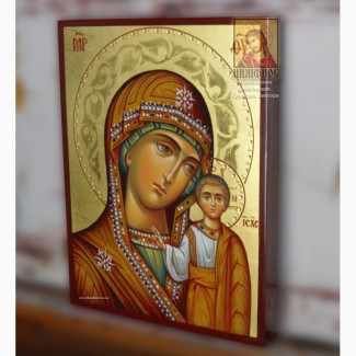 Казанская икона Божией Матери рукописная 18×24 см