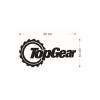 Наклейка на автомобиль Top Gear Черная