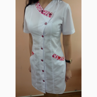 Женский медицинский халат Кати с коротким рукавом