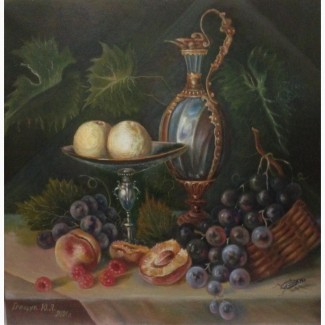 Натюрморт с персиками картина