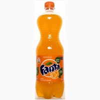 Напій Fanta Апельсин сильногазований безалкогольний в пластиковій пляшці 1л палеты опт