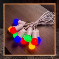 Ретро гирлянда Эдисона с разноцветными лампами 1.2Вт - гірлянда