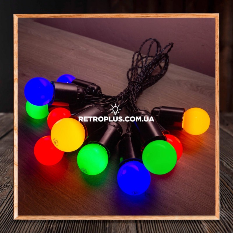Фото 6. Ретро гирлянда Эдисона с разноцветными лампами 1.2Вт - гірлянда