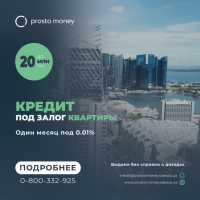 Кредит под залог недвижимости (квартира, частный дом, нежилой фонд) Одесса
