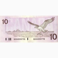 Десять канадських доларів 1989 року