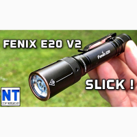 Фонарь Fenix E20 V2.0, 350 люмен, фонарик защита от пыли и воды, Гарантия