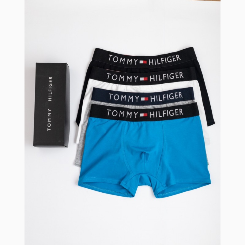 Фото 2. Мужские боксеры подарочный набор трусов 4 шт Tommy Hilfiger Н3062 в коробке хлопок TH