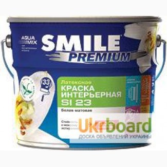 Краска SMILE Premium SI-23 латексная, белая матовая
