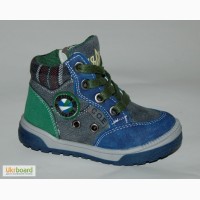 Демисезонные ботинки для мальчиков Солнце арт.PT6706-В green-gray-blue.шнурки с 21-24р