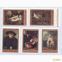 Почтовые марки СССР 1976. 5 марок 370-летие дня рождения Рембрандта (1606-1669)