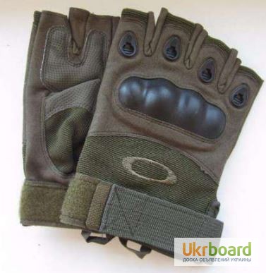 Тактические перчатки беспалые темные OAKLEY
