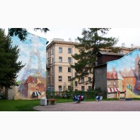 Художественное оформление фасадов зданий в стиле мурал-арт по Украине
