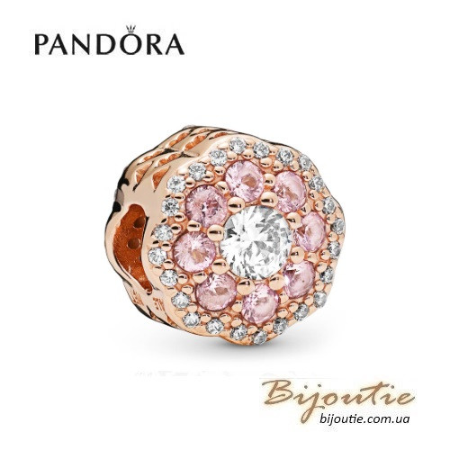 PANDORA шарм ROSE ― Розовый сияющий цветок 787851NPM