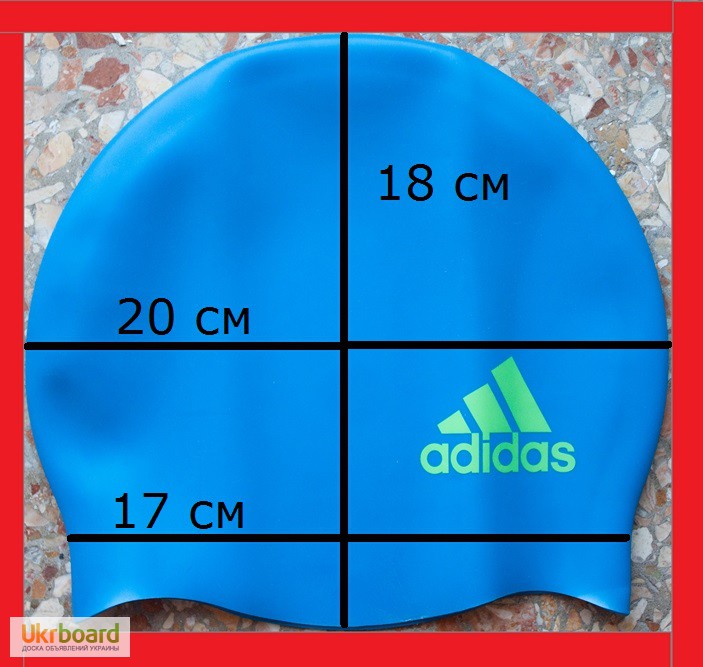 Фото 4. Шапочка для плавания детская Adidas Logo E44341 голубая