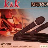 Микрофон радио АТ-306 радиосистема 2-радиомикрофона