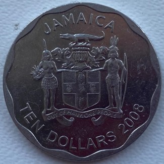 Ямайка 10 долларов 2008 год 157