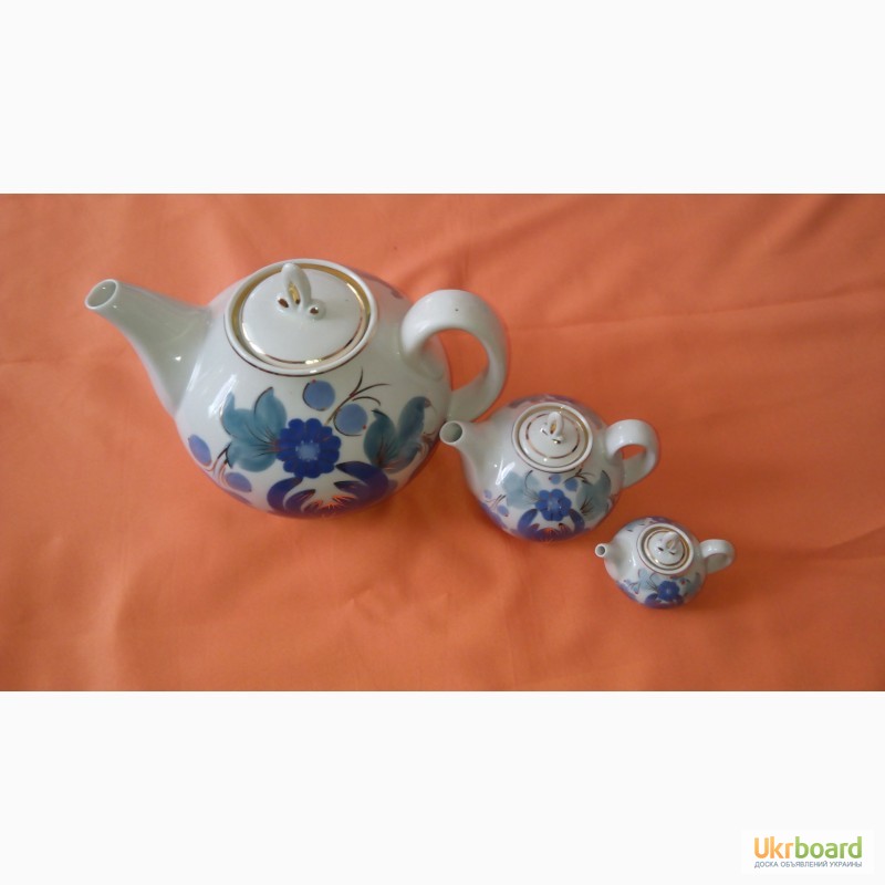 Фото 3. Продам набор из трех чайников со знаком качества СССР Городницкий ФЗ