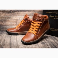 Зимние кожаные ботинки Wrangler Dakota Light Brown