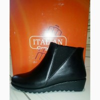 250 мм Italian Shoemakers женские кожаные ботинки узкая стопа подъем