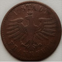 Франкфурт 1 геллер 1850 год