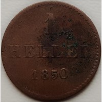Франкфурт 1 геллер 1850 год