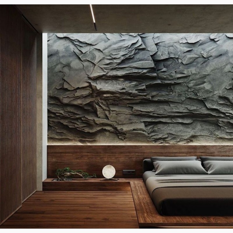 Фото 5. Скала в интерьере, фактура камня, рельефность стен, декор дизайн
