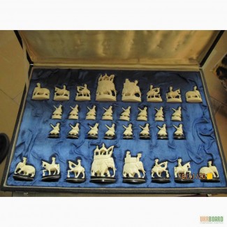 Продам уникальные шахматы из слоновой кости, ручной работы/Индия