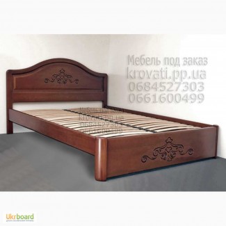Кровать двуспальная деревянная с ящиками Виктория
